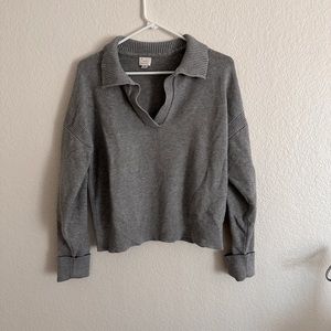 GREY KNIT SWEATER NWOT BRANDY M/L